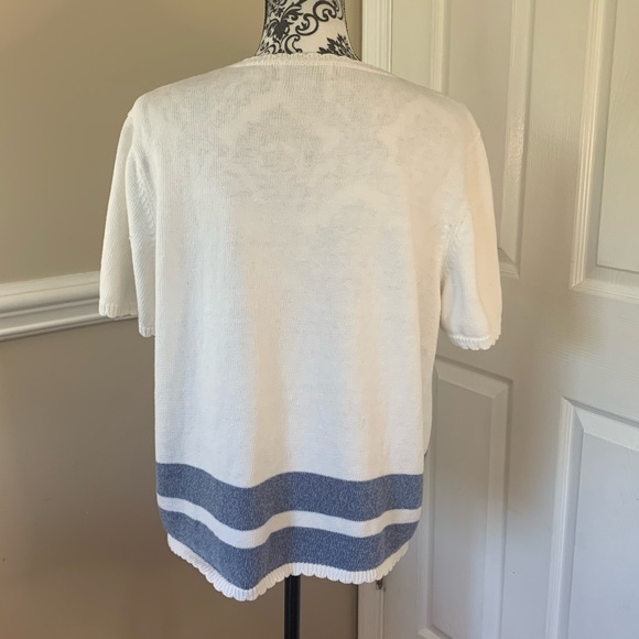 *vintage Alfred Dunner* women’s gardening themed, short sleeve sweater, size XL - Picture 10 of 10